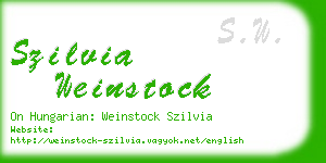 szilvia weinstock business card